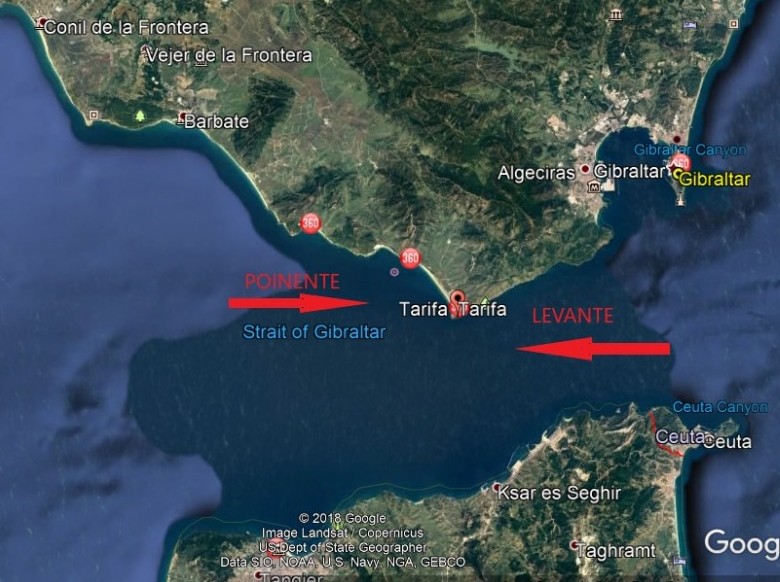 Kitesurfing In Tarifa - Location Map